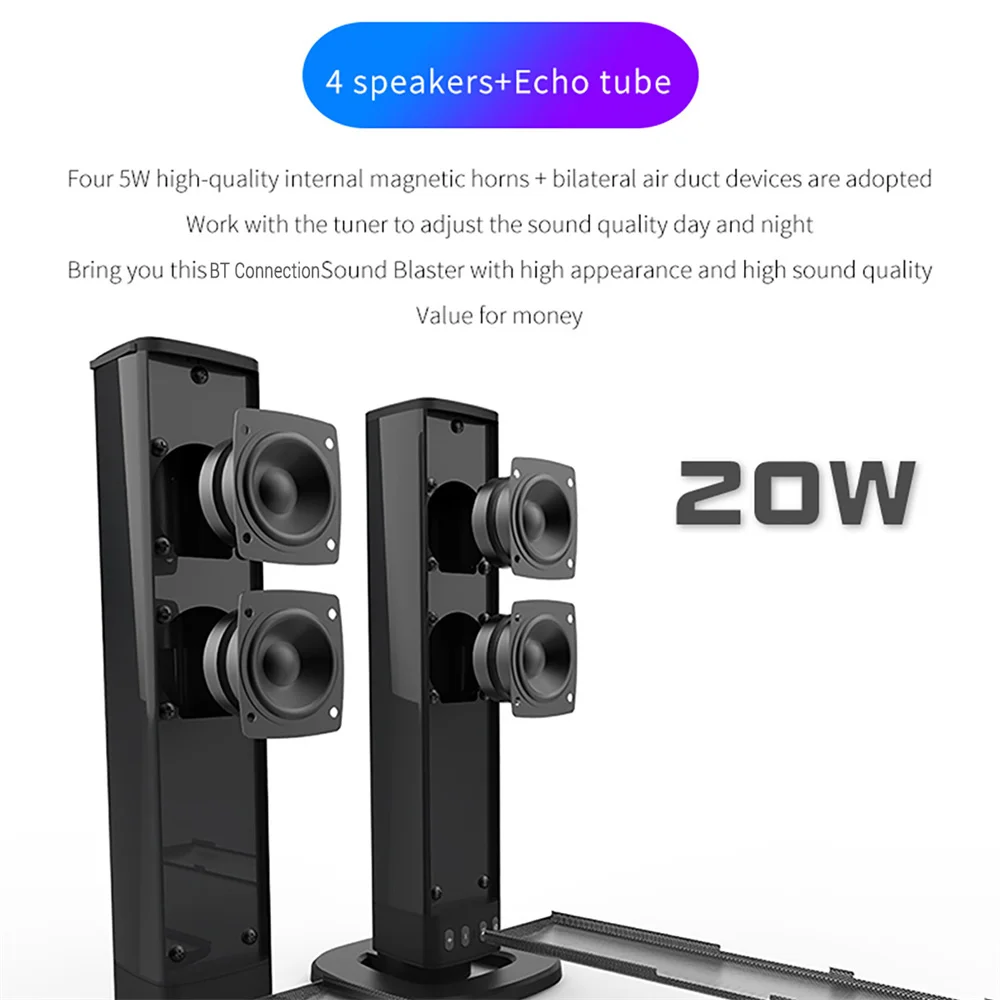 Wireless Bluetooth TV Sound Ba - Audio Music Center review and price
