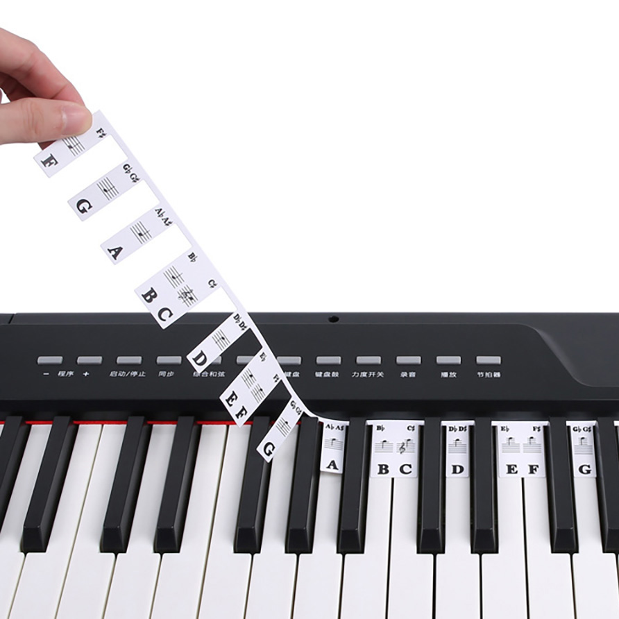 Piano Keyboard Stickers 88/61  - Audio Music Notes review and price