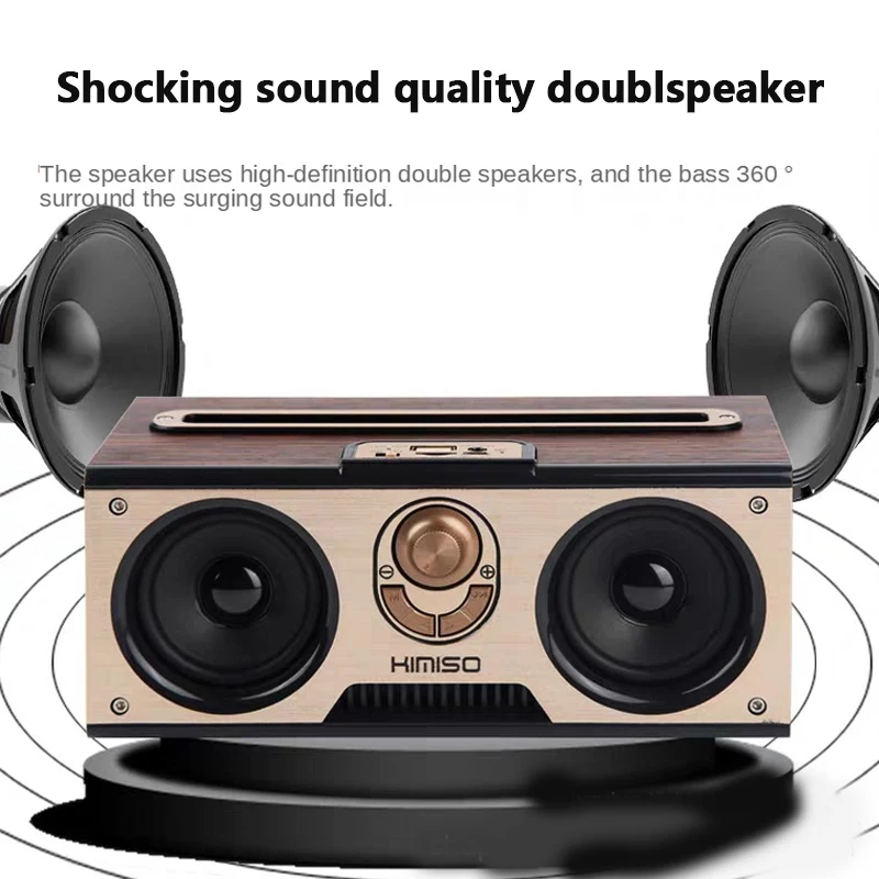 Wireless Dual Audio Wooden Por - Audio Music Center review and price