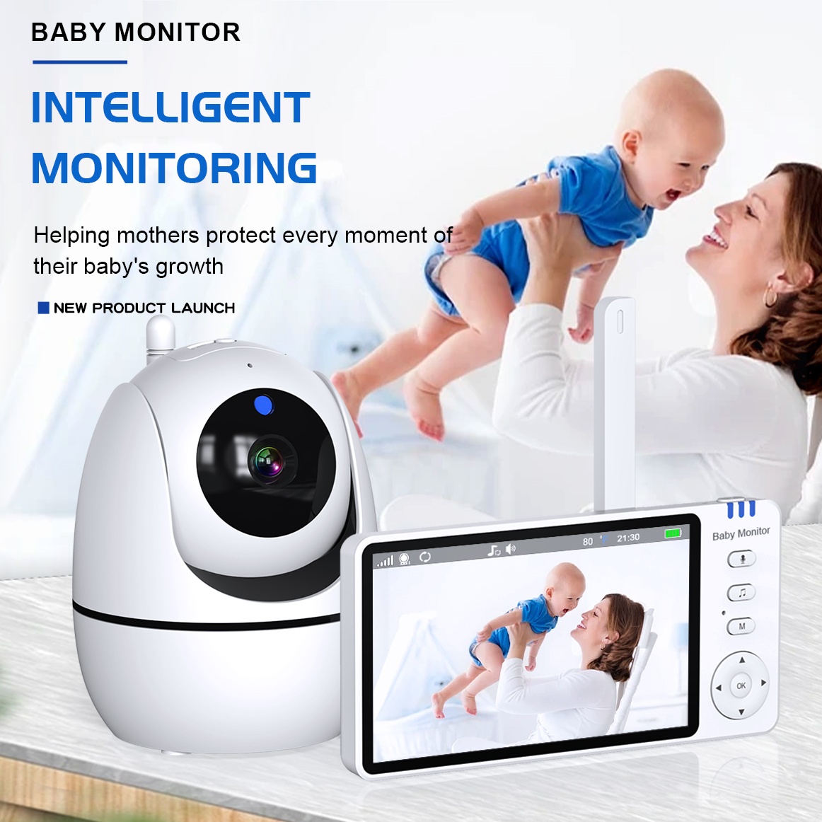 5 Inch Video Baby Monitor 2.4G - Audio Music Network review and price