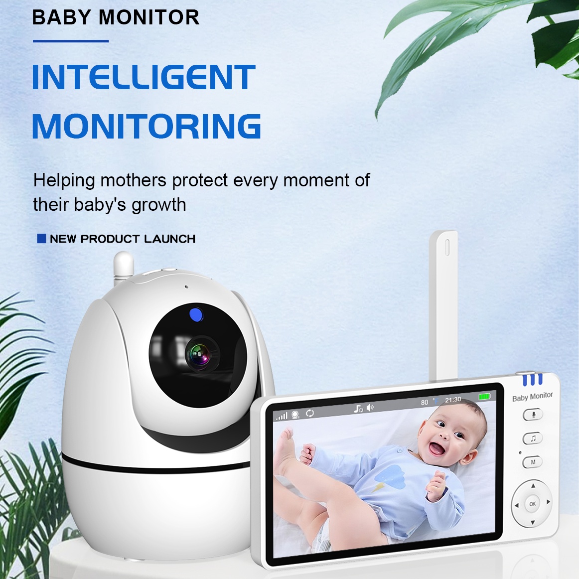 5 Inch Video Baby Monitor 2.4G - Audio Music Network review and price
