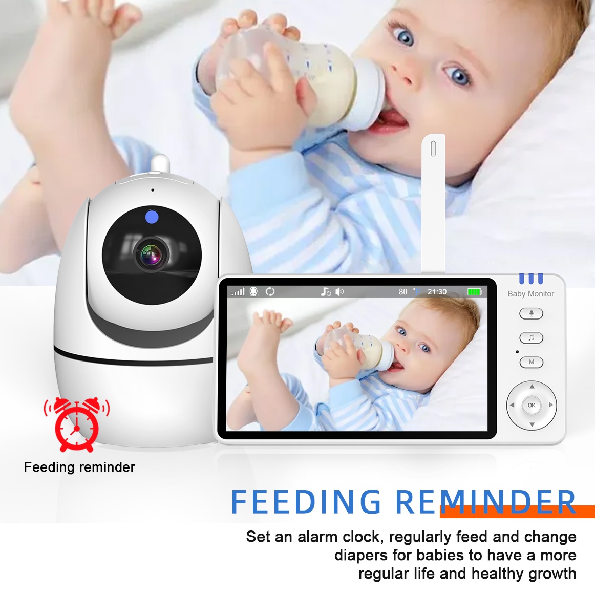 5 Inch Video Baby Monitor 2.4G - Audio Music Network review and price