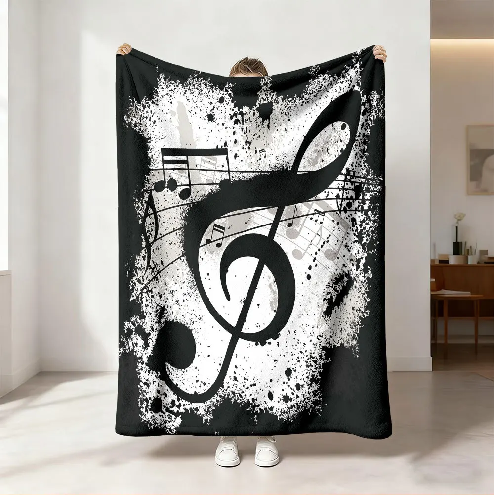 Throw Blanket Vibrant Neon Rai - Audio Music Notes review and price