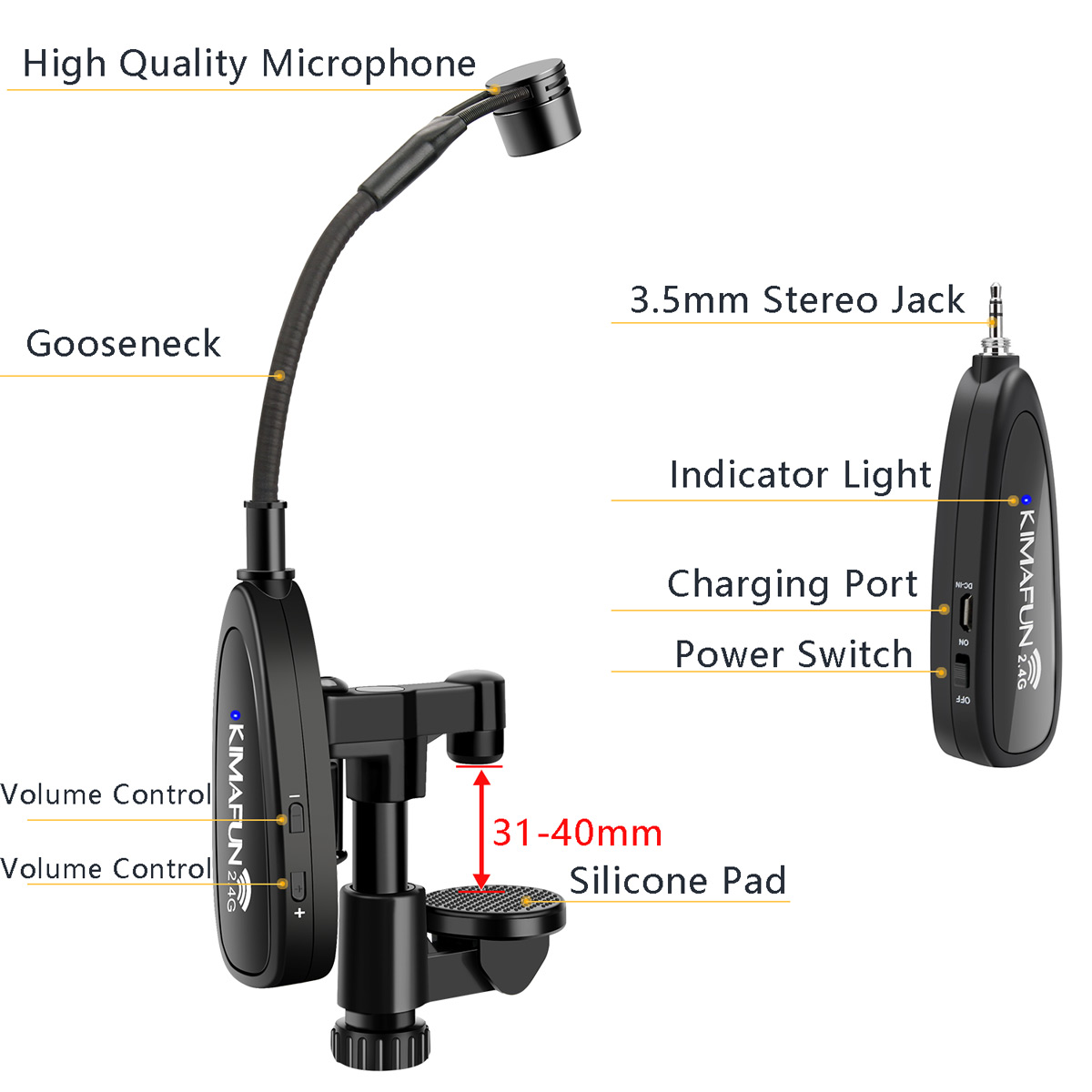 KIMAFUN 2.4G Musical Instrumen - Audio Music Youtube review and price